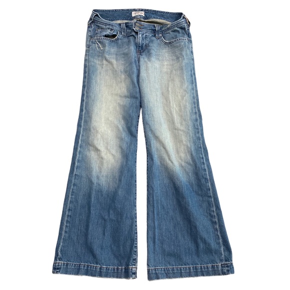 Vintage Y2K Abercrombie & Fitch Wide Leg Light Wash Jeans - Picture 2 of 16